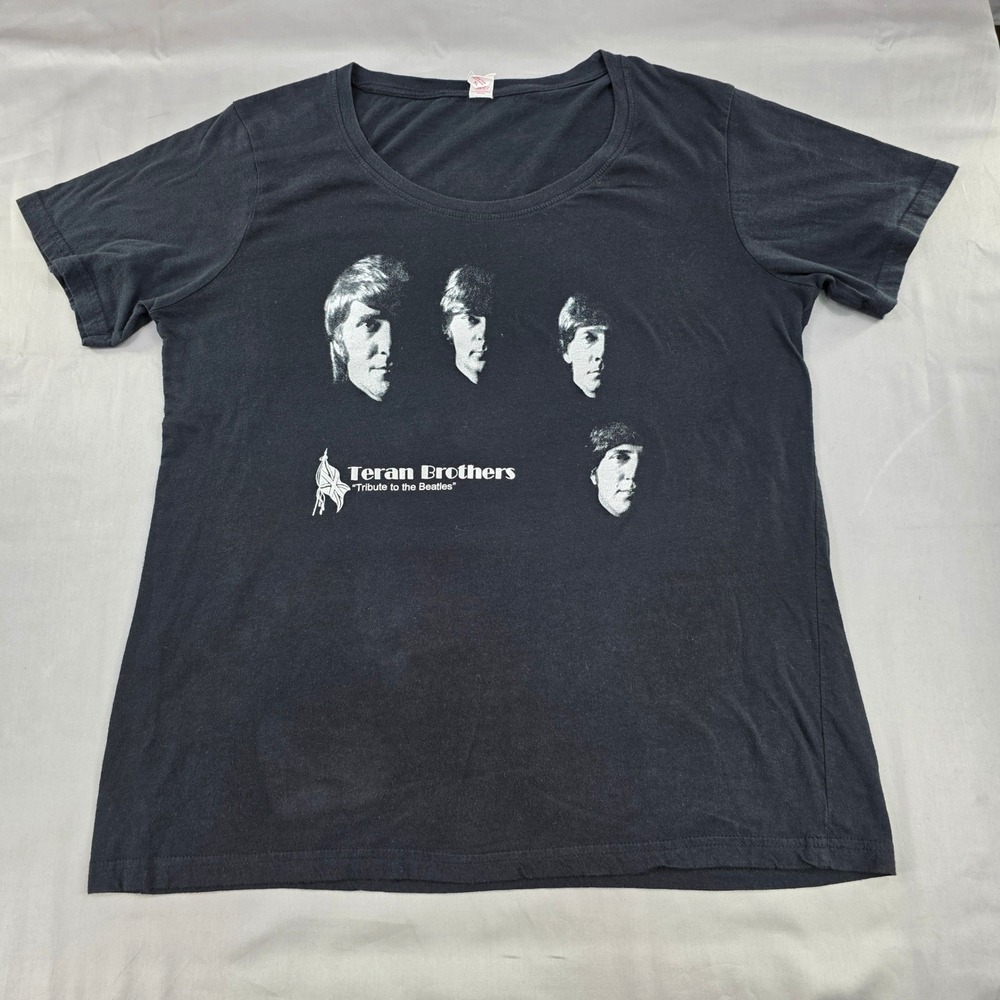 Anvil Beatles Tribute Band Tee Graphic Print T-Shirt‎ Black XL Teran Bros